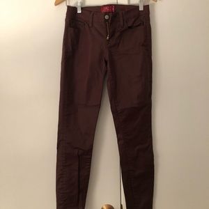 Lucky Brand Coated brown skinny jeans